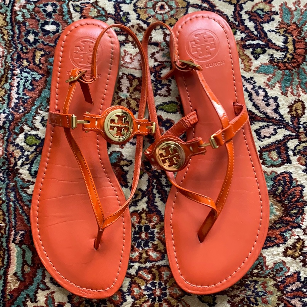 Tory Burch logo sandals